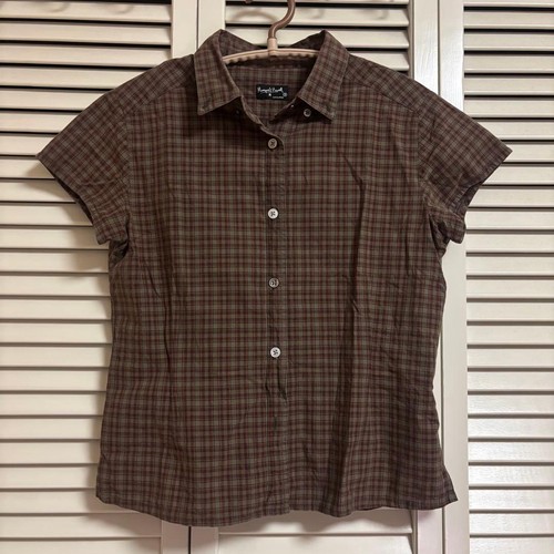 Margaret Howell, Margaret Howell Vintage Check Short Sleeve Shirt Brown Size II