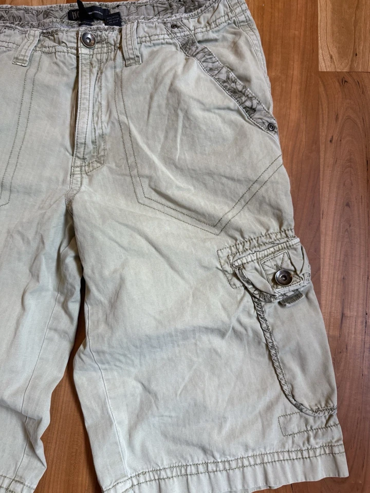 INC International Concepts Cargo Shorts Mens 30 Tan Cotton Regular Fit Pockets - Image 2 of 4