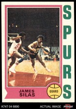 1974 Topps #186 James Silas Spurs RC Stephen F. Austin 5.5 - EX+