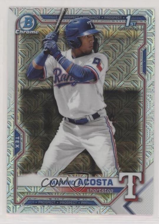 2021 Bowman Chrome Prospects Mega Box Mojo Refractor Maximo Acosta #BCP-7 6u5