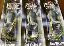 3 Vicious Fishing VF Frog VF60 Topwater Fishing Lures SEXY - NEW