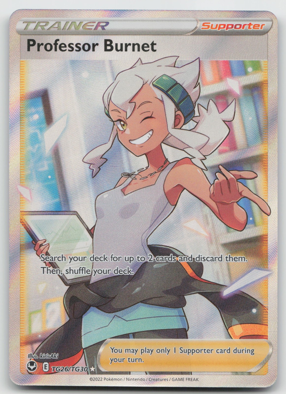 Professor Burnet Ultra Rare SWSH12: Silver Tempest Trainer Gallery TG26/TG30 NM