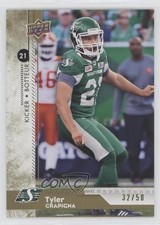 2018 Upper Deck CFL Gold 32/50 Tyler Crapigna #12 o1h