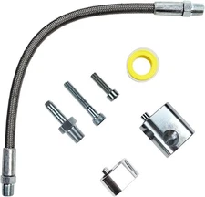 LS Throttle Body Bypass Hose Kit Cylinder Head Coolant 2 Ports, Silver 