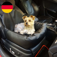 Knuffliger Leder-Look Autositz Für Hund, Katze Oder Haustier Inkl. Gurt Und Sitz