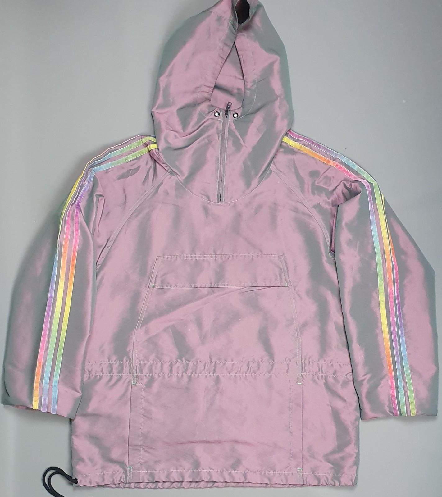 Adidas Originals x Jeremy Scott Windbreaker Purple Hooded Jacket Size Medium thumbnail 2