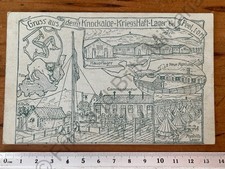 Rare Original WW1 German POW Knockaloe Camp Postcard Isle of Man Manx 1915