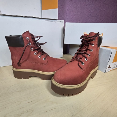 NUOVO stivaletto donna 9 5 Timberland Stone Street 6 pollici impermeabile plateau stringato