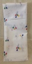 .74 Yard Cotton WHITE MULTICOLORED BALLOON PRINT Lightweight Fabric 46x26.5-NEW