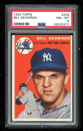 1954 Topps #239 Bill Skowron PSA 8