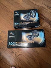 2 SETS HARMONY AUDIO SPEAKERS. Two 6.5 Inch And Two 5x7/6x8 Car Stereo Speakers