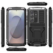 Waterproof Gorilla Glass Metal Hard Case Cover for Samsung S23 S24 S25 S26 Ultra