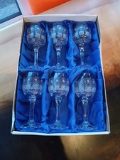 Set of 6 Radka Bohemia Crystal Red Wine Glasses 220ml in Box