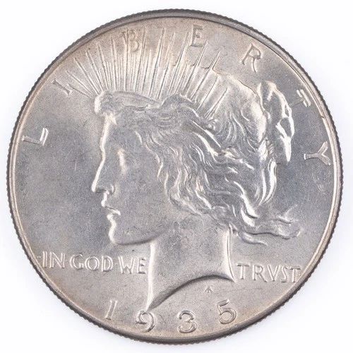 1935 Peace Dollar Silver AU $1