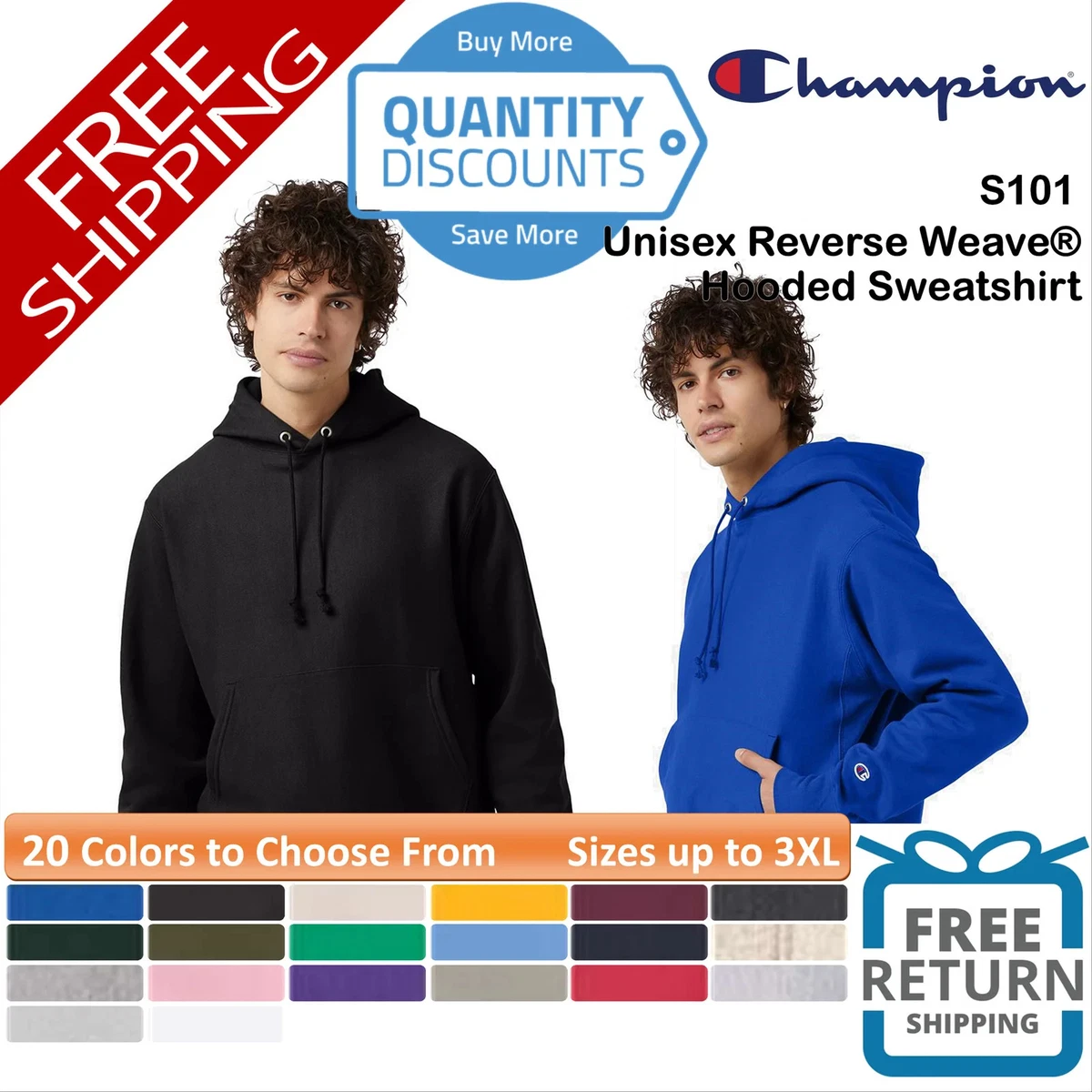 Champion Regular Size 3XL Hoodies & Sweatshirts for Men for Sale