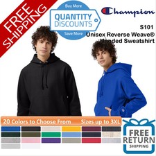 Champion Unisex Reverse Weave Hooded Sweatshirt Pouch Pocket Up To 3XL S101