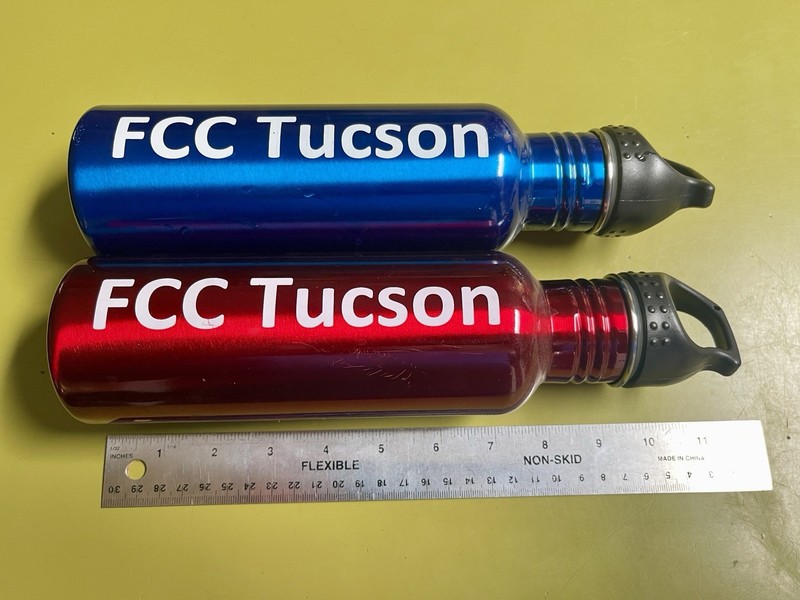 DOJ Federal Bureau Of Prisons BOP Metal Water Bottles FCC Tucson, Arizona X2