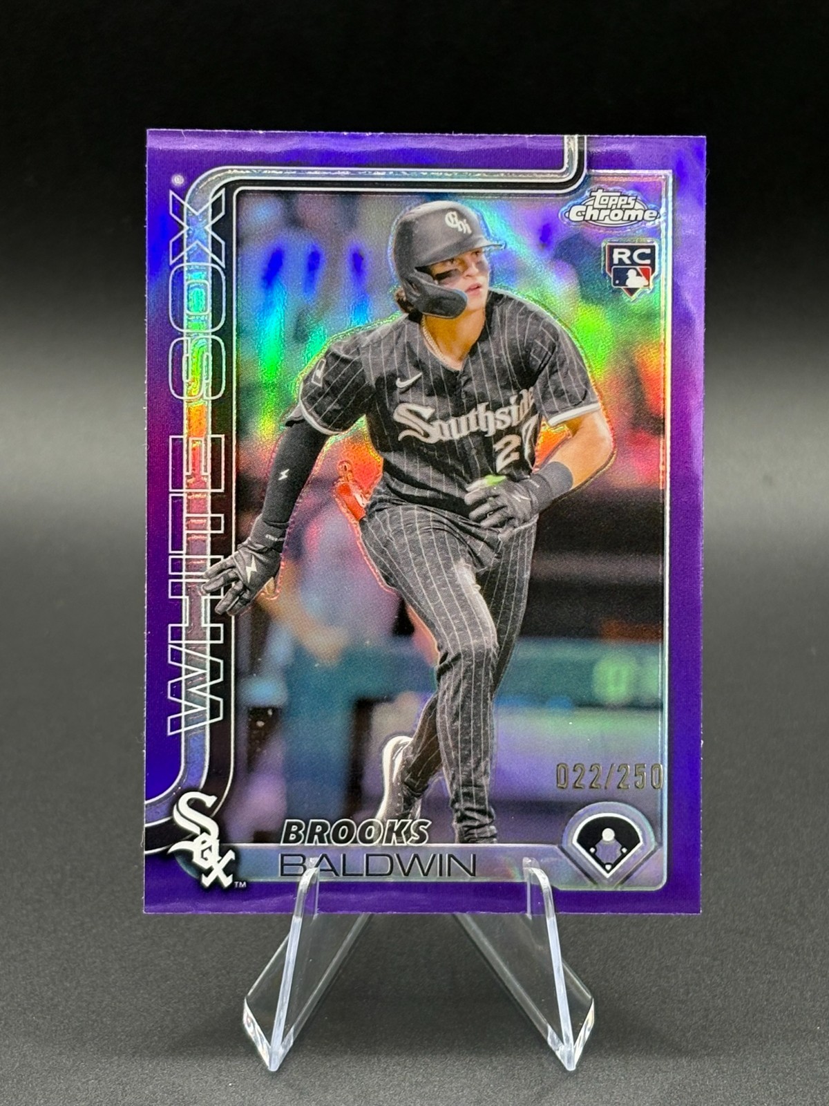 2025 Topps Chrome - Brooks Baldwin #3 Purple Refractor /250 (RC)