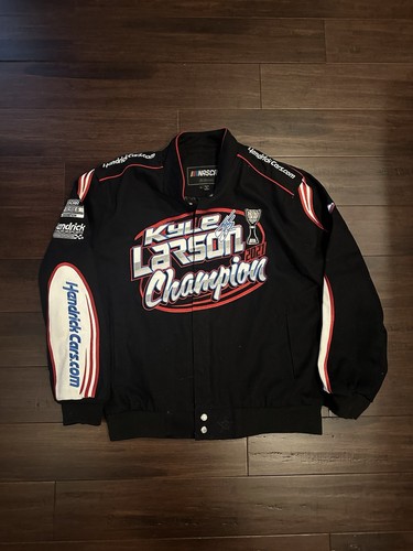 Kyle Larson Nascar Cup Series Champion Cotton Jacket JH Design Full Snap Large