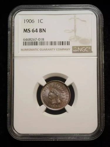1906 Indian Head Cent - NGC MS64BN 