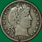 1912-D Barber Half Dollar Choice Fine F+ Coin #36672