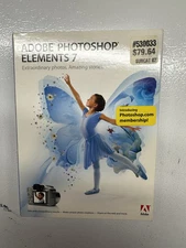 Adobe Photoshop Elements 7 CD ROM CIB Big Box (Brand NEW, Factory Sealed)