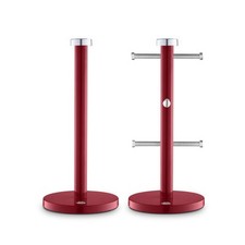 Swan Townhouse Towel Pole and 6 Mug Tree Set, Red SWKA18531RN
