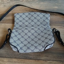 Lauren Ralph Lauren Canvas Small Crossbody Handbag Purse RL Logo White