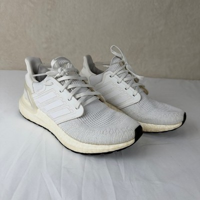 Adidas Ultraboost 20 Womens White Running Shoes Sneakers Size 8.5 Athleisure