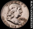 1958-D Silver Franklin Half Dollar - Scarce  Better Date  No Reserve  #M626 — photo 1