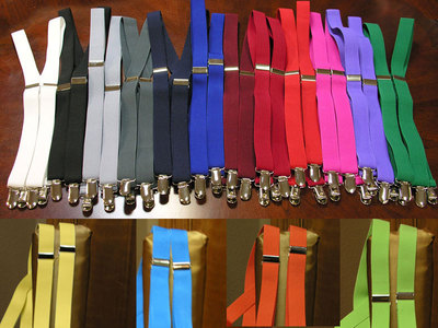 suspenders men's clip-on x back Retro Steampunk Costume Tux Dance Prom Cosplay