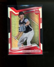 2022 Elite Extra Edition Prime Numbers C Die Cut #85 Karson Milbrandt /189