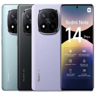Xiaomi Redmi Note 14 Pro Plus 5G Smartphone 12+512GB 6.67'' Handy 200MP NFC 120W