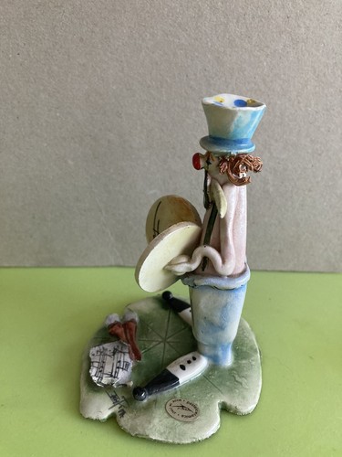 Vintage Zampiva Porcelain Clown Playing Cymbals Figure,Ornament,Pastelceramica - Picture 4 of 10
