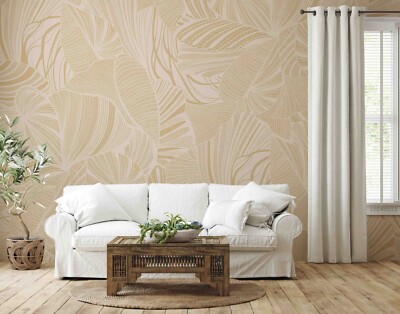3D Palm Leaf Texture Wall Murals Wallpaper Murals Wall Sticker