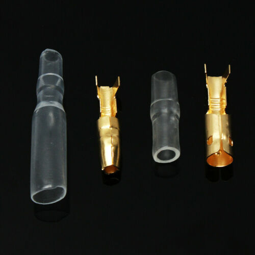 50 Set 3.9mm Motorcycle Brass Bullet Connector Terminal Male & Female With Cover - Picture 4 of 6