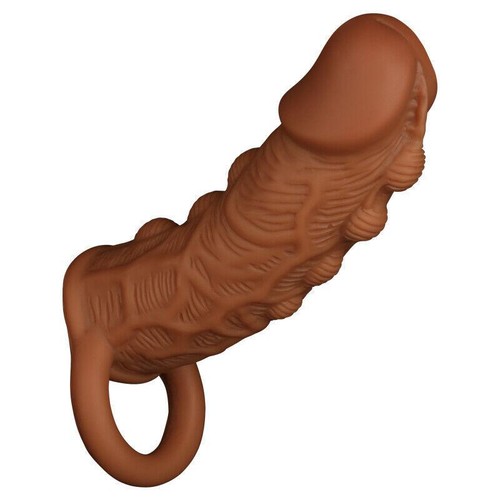 MALE Thick Penis Sleeve Reusable Condom Girth Extender Cock Enlargement Spike AU - Picture 9 of 9