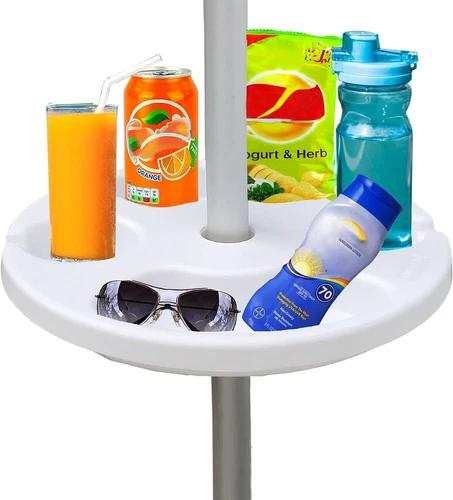AMMSUN 13" Beach Umbrella Table Tray for Beach, Patio, Garden, Swimming Pool
