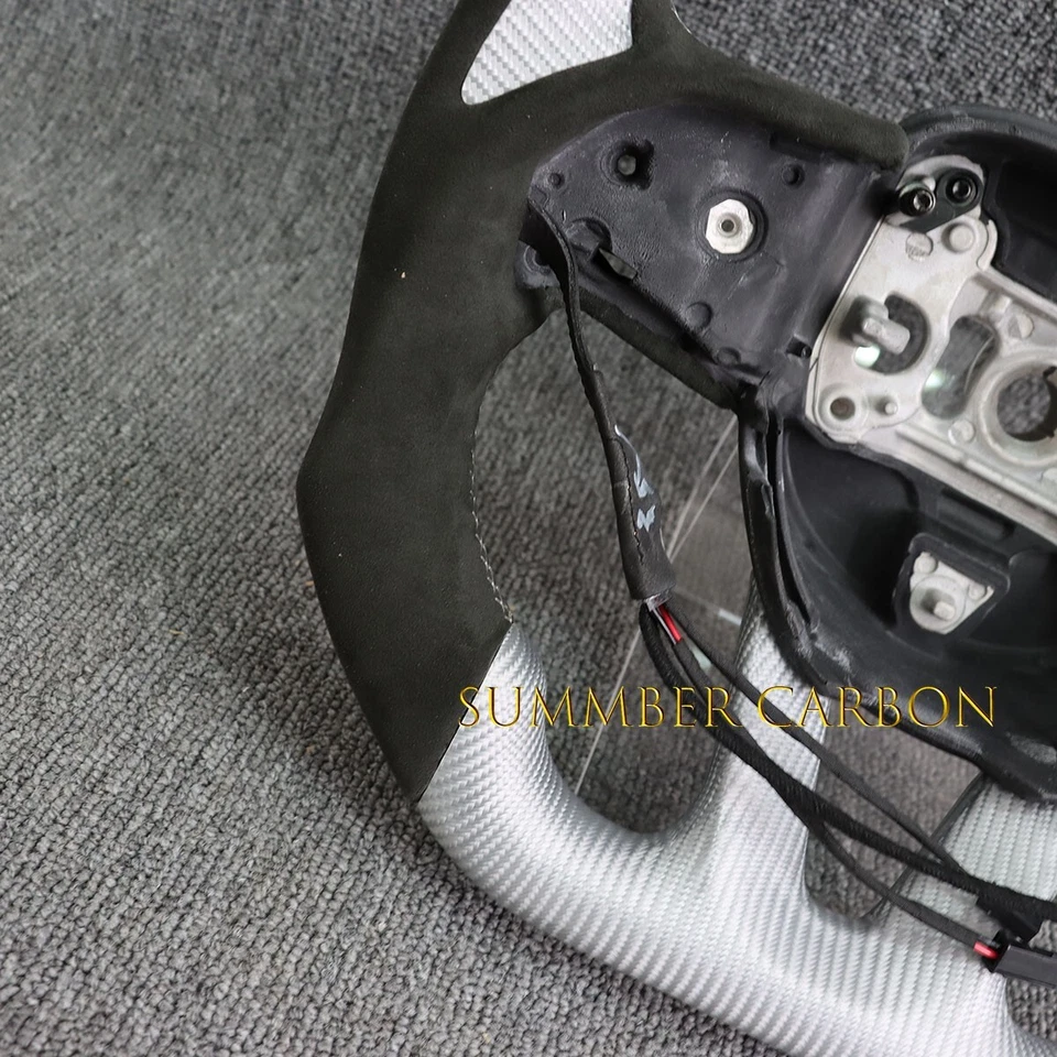 Volante de carbono real apto para Dodge Charger Challenger Durango SRT 15+ con calefacción Foto 2 de 4