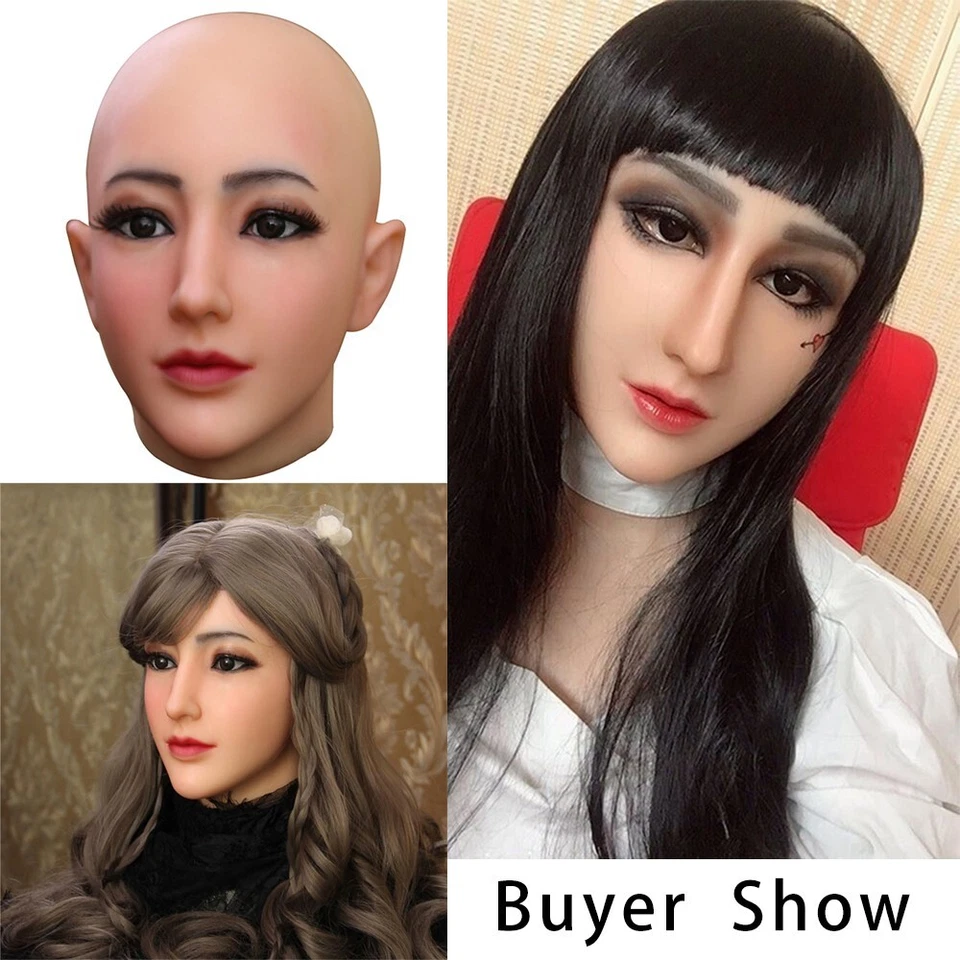 Realistic Silicone Female Head Masks Silikon Weibliche Kopfmaske Gesicht Maske - Bild 4 von 4
