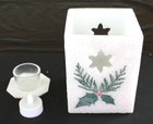 Holly Berry Christmas Hardened Wax Candle Holder by Wes Shore Designs in Box — photo 2