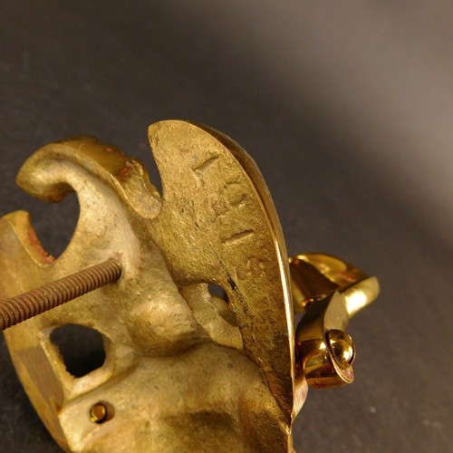 Battiporta vintage ottone American Eagle ornato con viti - Foto 7 di 8