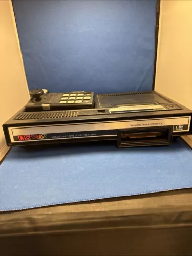 CBS ColecoVision Game Console With 2 Controllers & AC Adapter Rare With Games
