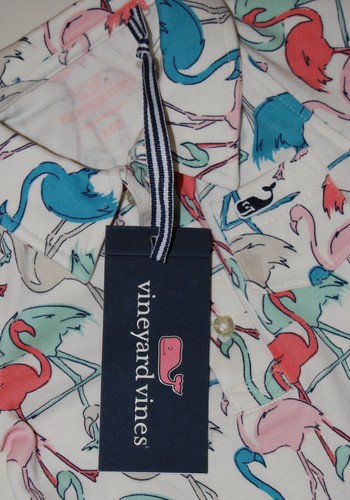 NWT Vineyard Vines Infant Boys Multicolor Flamingo Print LS Polo Romper 3-6M - Picture 13 of 13