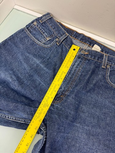 Pantalones de mezclilla Levis 575 para hombre 36X30 calce holgado pierna recta hechos en EE. UU. lengüeta en blanco patinador años 90 - Imagen 10 de 15