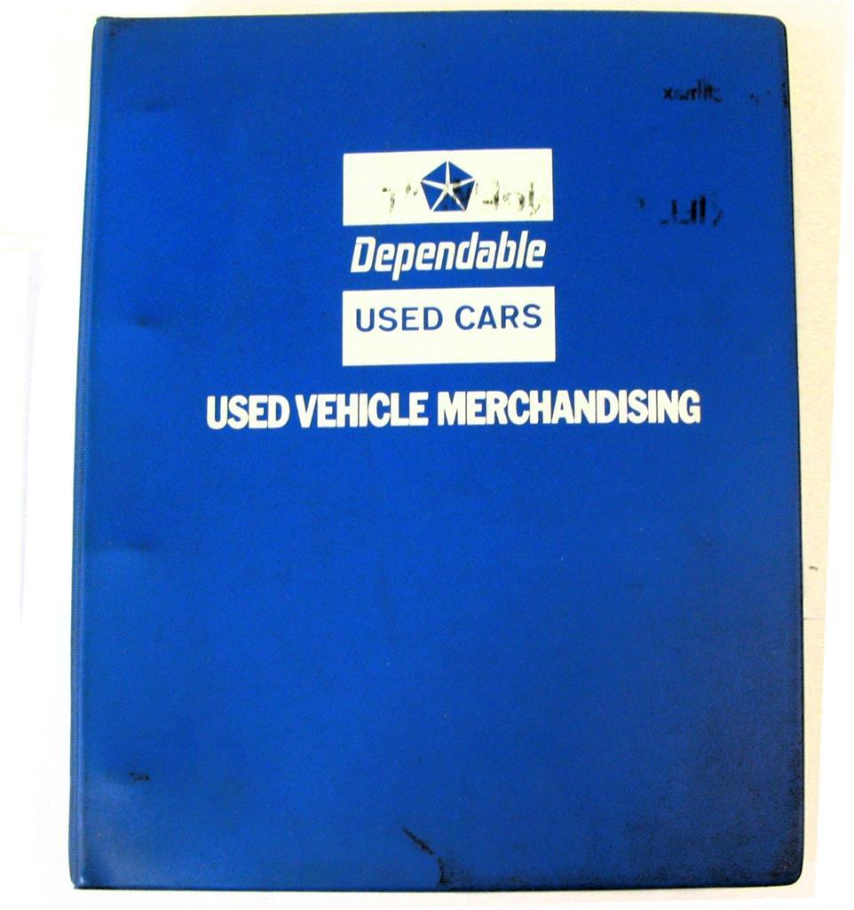 Información de concesionarios de merchandising de autos usados Chrysler c1974
