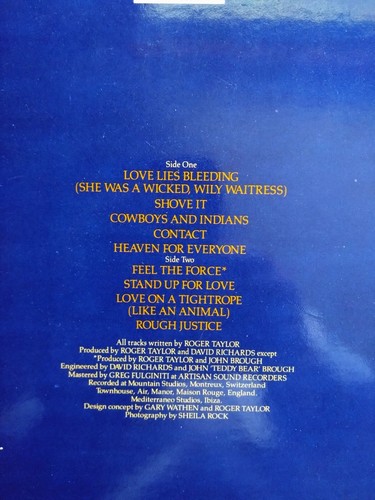 Queen - Roger Taylor - The Cross - Shove It - USA Track Listing - Vinyl - N-MINT - Bild 3 von 5