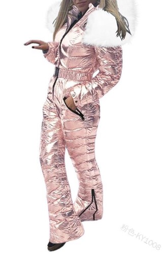 2023 Women Warm Ski Suit Jumpsuits Zipper Skiing Set Snowsuit Outdoor Windproof - Picture 6 of 29