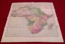 Kolonie niemieckie w Afryce - Mapa Afryki z 1901 roku - replika