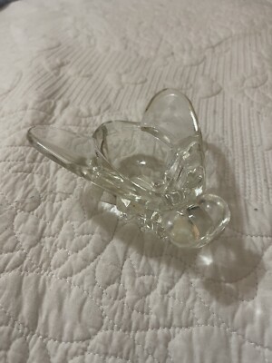 Vintage Vannes Le Chatel French Crystal Art Glass Fly Bee Insect Trinket Dish